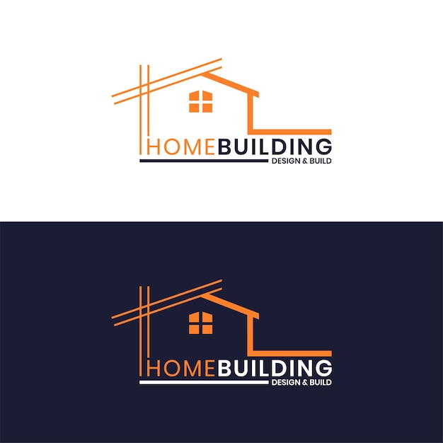 Minimalism home building architecture logo template