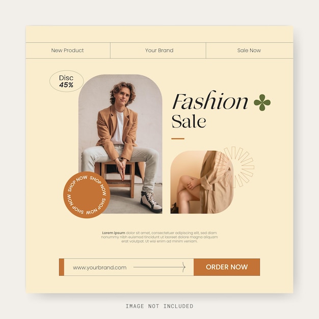 Minimalism Square Fashion Sale Instagram Post Templates