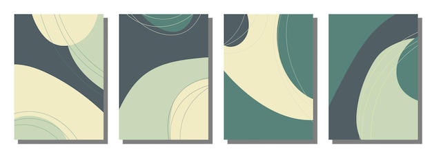 Minimalist abstract hand drawn set background