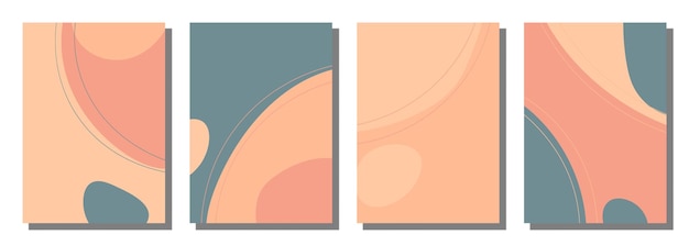 Minimalist abstract hand drawn set background