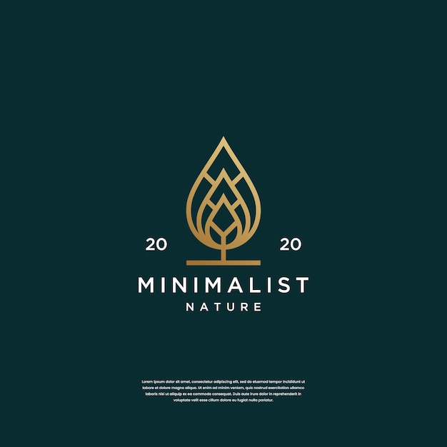 Minimalist abstract leaf logo design inspiration