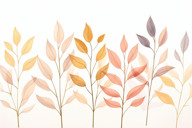 Vector minimalist autumn background with soft pastel