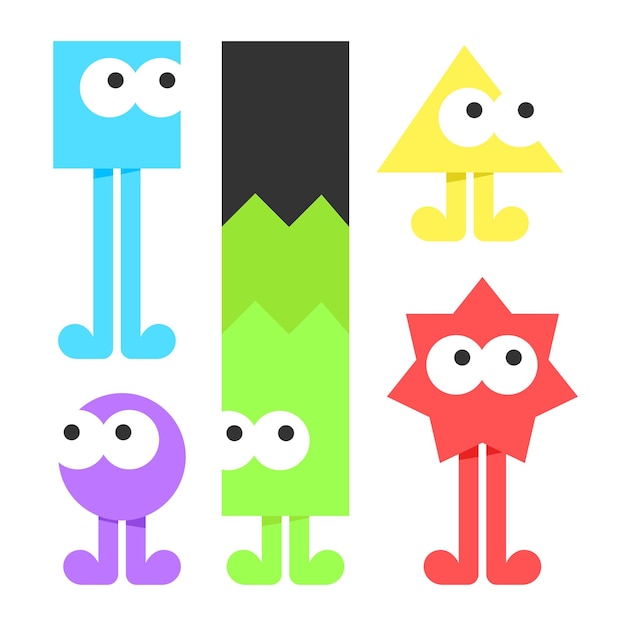 Minimalist basic shapes character