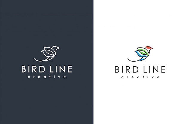 minimalist bird logo template