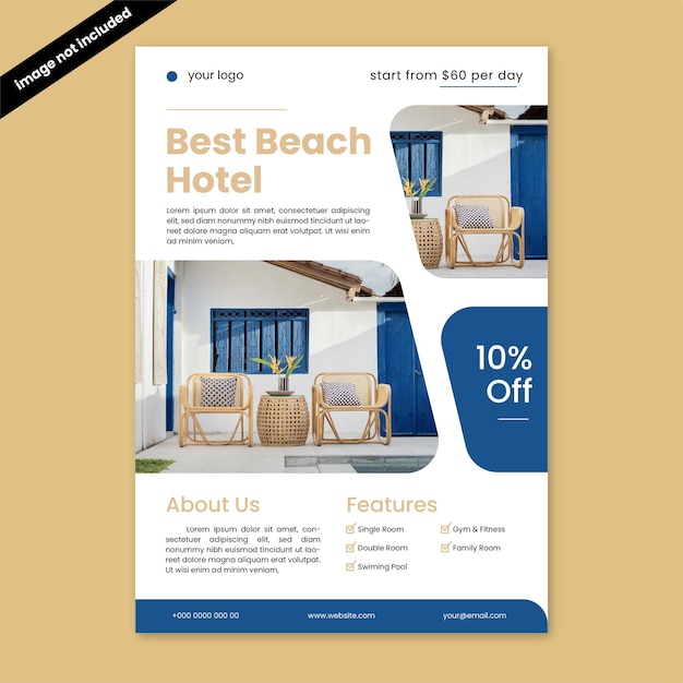 Minimalist Blue recreative real estate flyer template real estate marketing poster