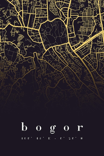 Minimalist Bogor City Poster Design Vector