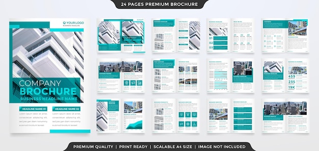 minimalist brochure template with modern concept and minimalist layout use for business profile