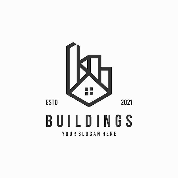 minimalist building logo