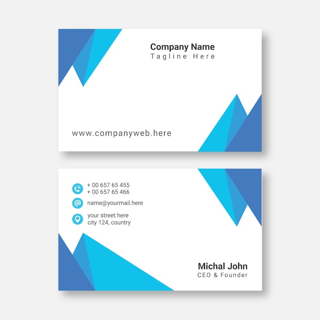 Minimalist business card design