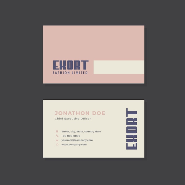 Minimalist business card template