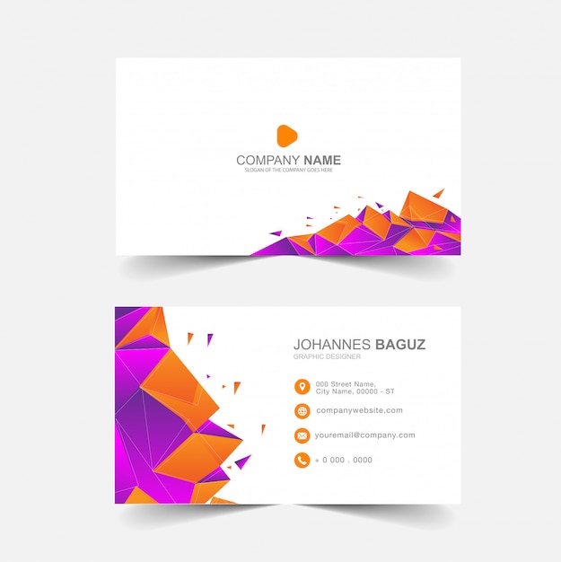 Minimalist business card with abstract