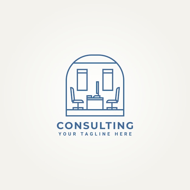 Minimalist business consulting logo template vector illustration design