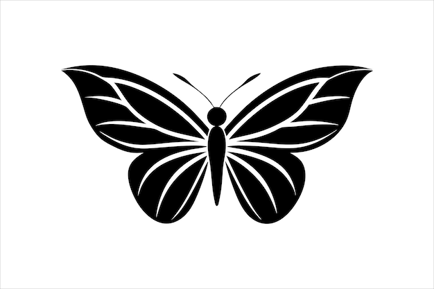 a minimalist Butterfly logo butterfly abstract concept vector art illustration