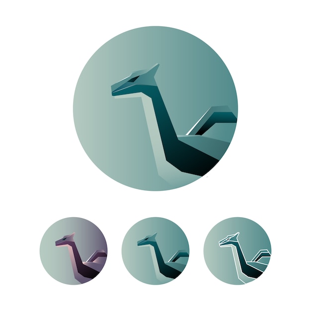 Minimalist camel abstract logo icon