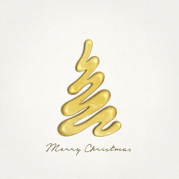 Minimalist Christmas Golden Card