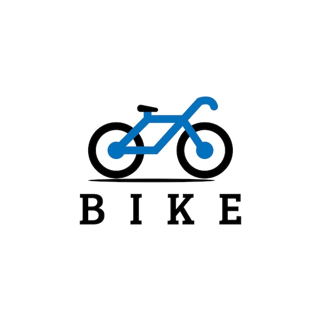 minimalist clean bike illustration logo design concept