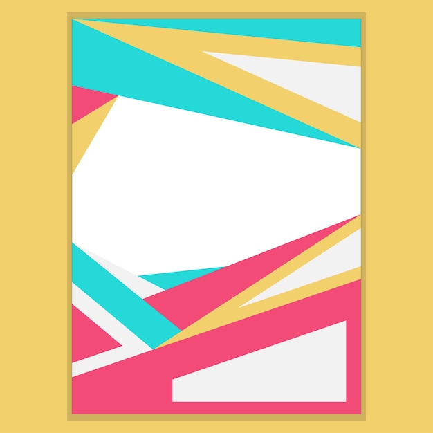 minimalist colorful abstract poster or cover for business with triangles