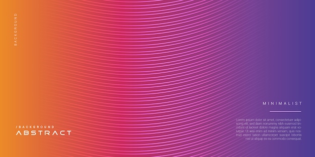 Minimalist Colorful Background With Wavy Lines