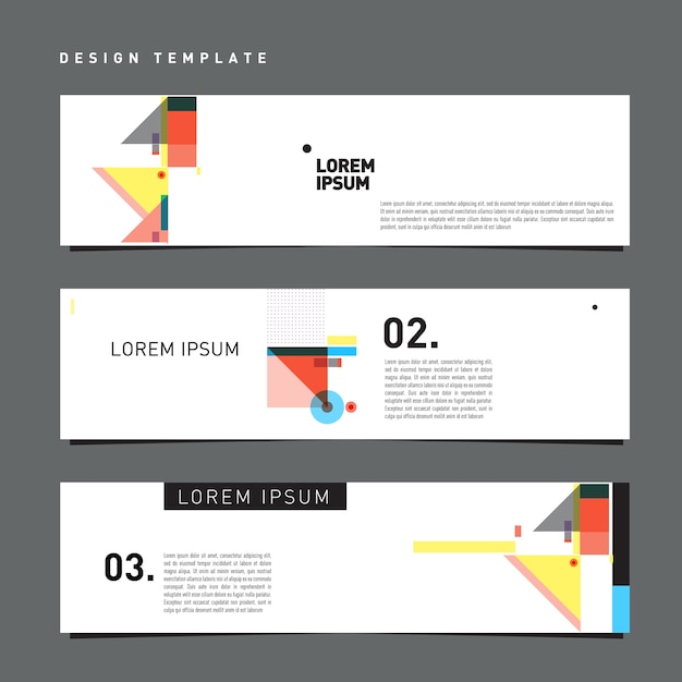 Minimalist Colorful Banner Set Design Template