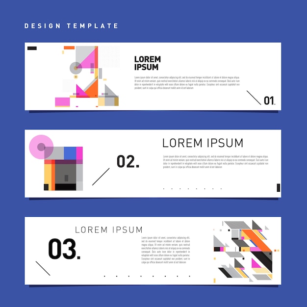 Minimalist Colorful Banner Set Design Template