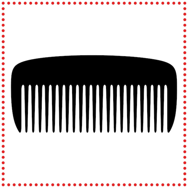 Vector minimalist comb silhouette vector ideal for personal care beauty and salon graphics