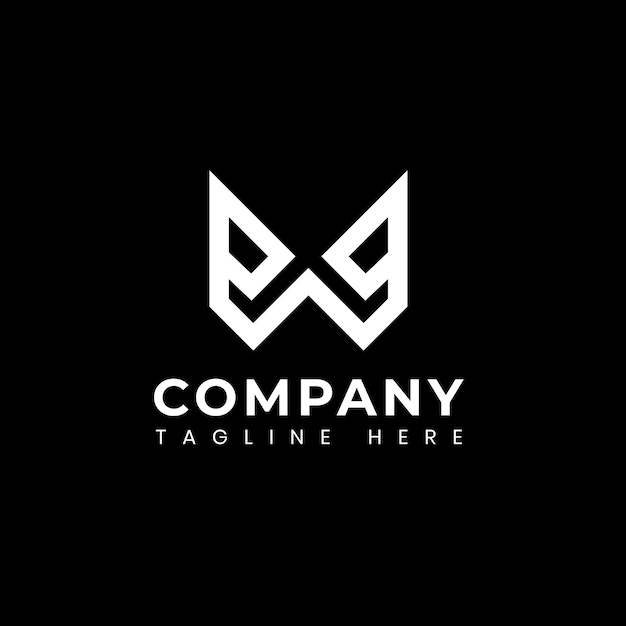 Minimalist company logo with initials letter W