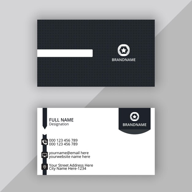 Minimalist creative professional business card design template