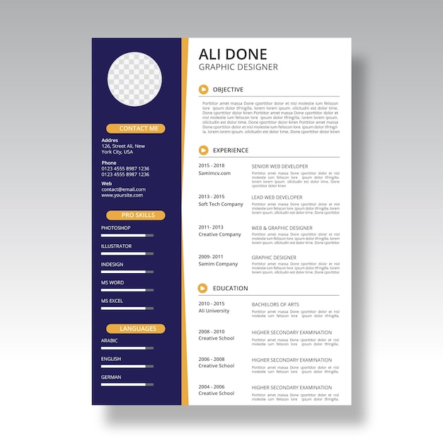 Minimalist Cv  template