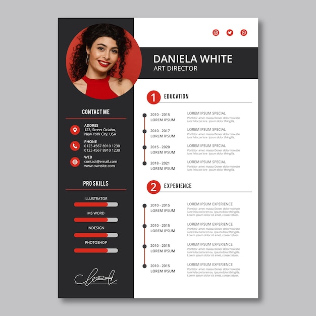 Minimalist cv template