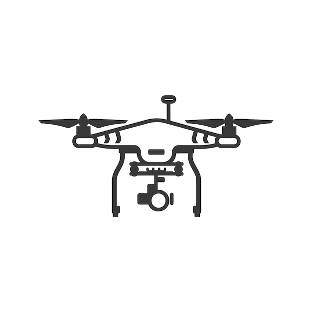 minimalist drone line art icon logo symbol