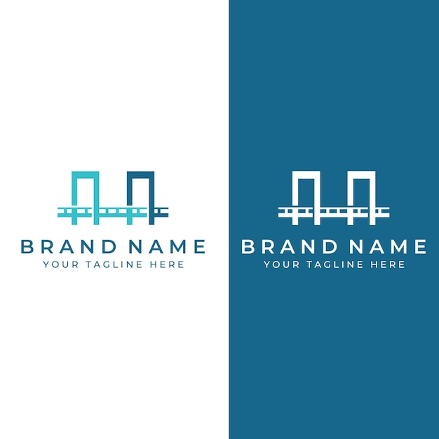 Minimalist and elegant creative bridge building logo with a modern concept With vector illustration editing