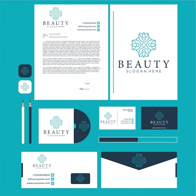 Minimalist elegant floral with stationery