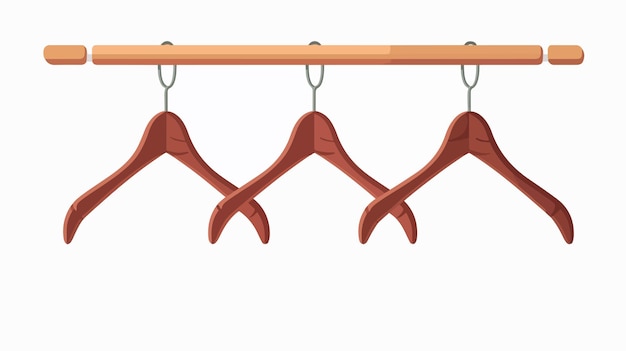 Vector minimalist empty clothes hanger for apparel accessories