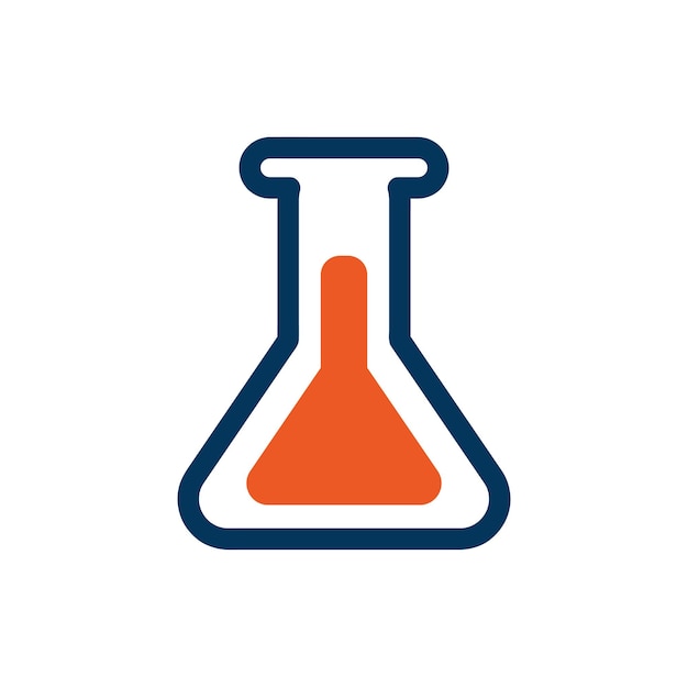 Minimalist Erlenmeyer Flask Flat Vector Illustration