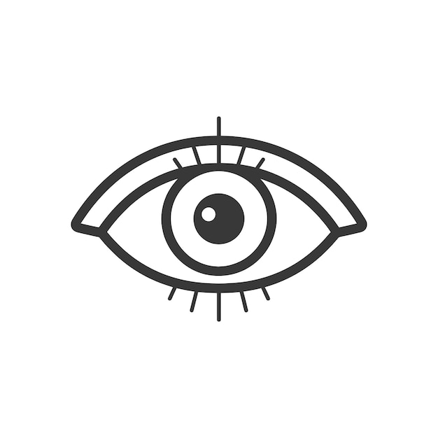 minimalist eye line art icon logo symbol