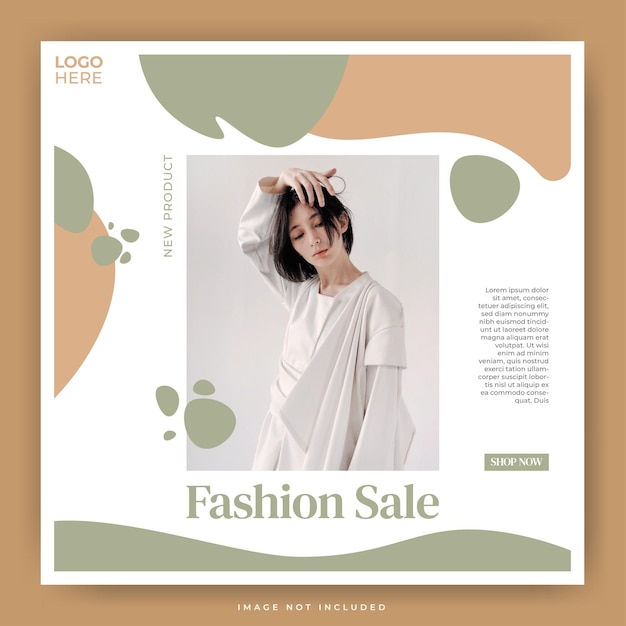 minimalist fashion sale instagram post template