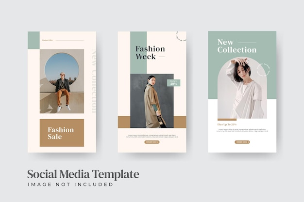 minimalist fashion sale instagram stories template