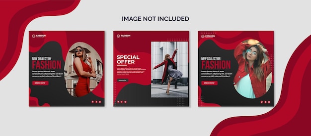 Vector minimalist fashion sale social media post template