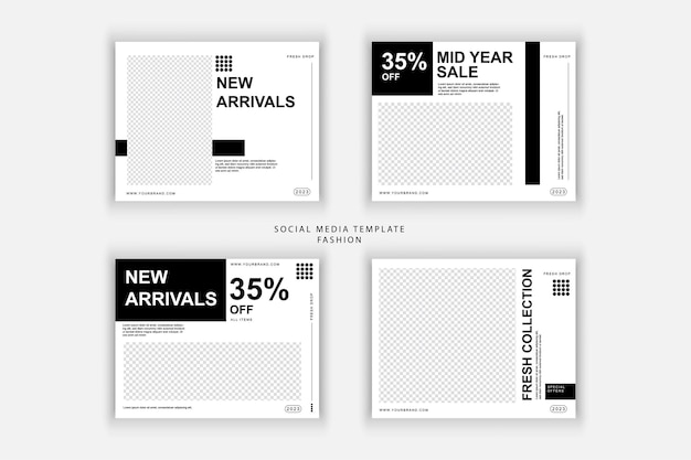 minimalist fashion Social media post templates