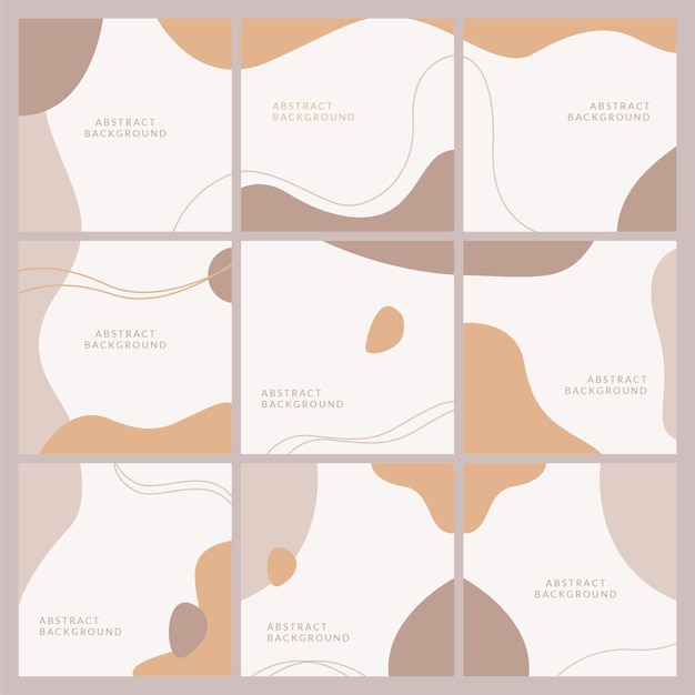 Minimalist feminine beige puzzle background social media post template