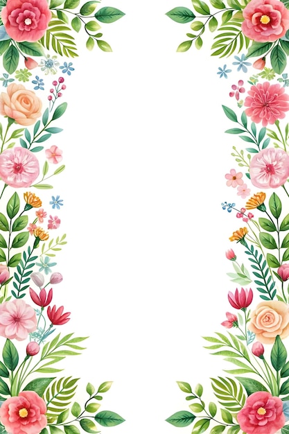 Vector a minimalist floral border