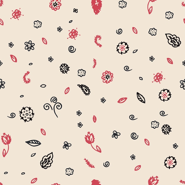 Minimalist floral seamless pattern print vector