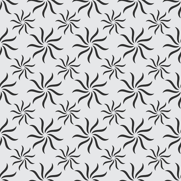 Minimalist flowers seamless pattern