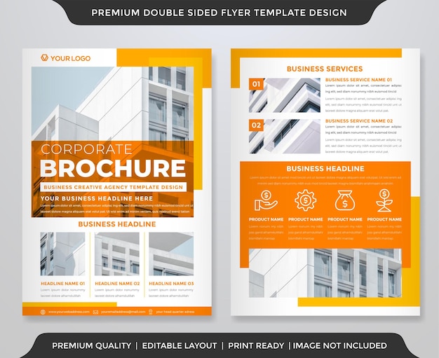 minimalist flyer template use for business brochure