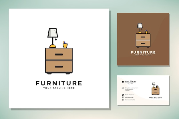 Minimalist furniture flat art logo design