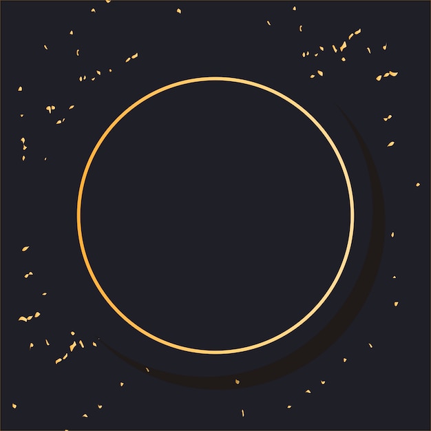 Minimalist Gold Frame round 