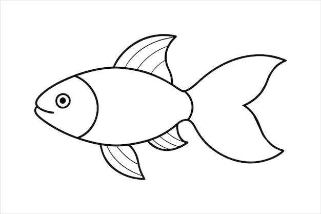 Minimalist Goldfish Vector Illustration Perfect for Graphic Projects