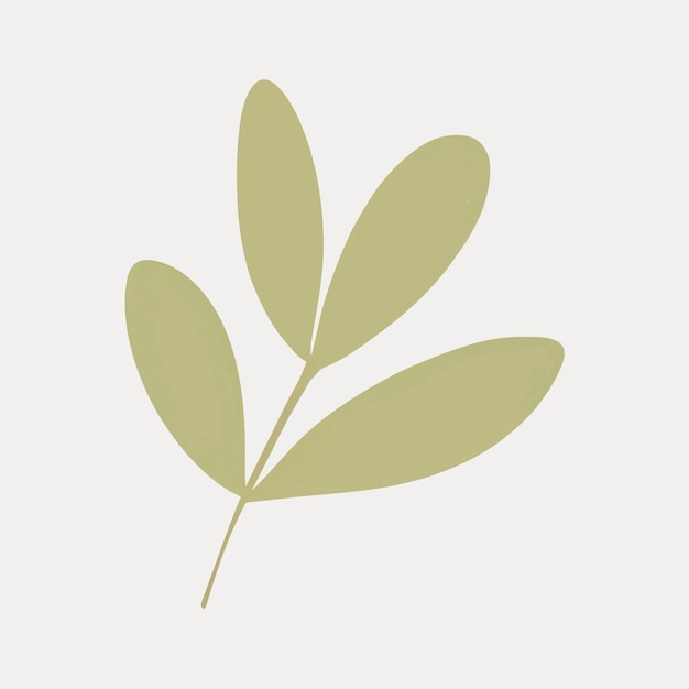 Minimalist green leaf illustration design