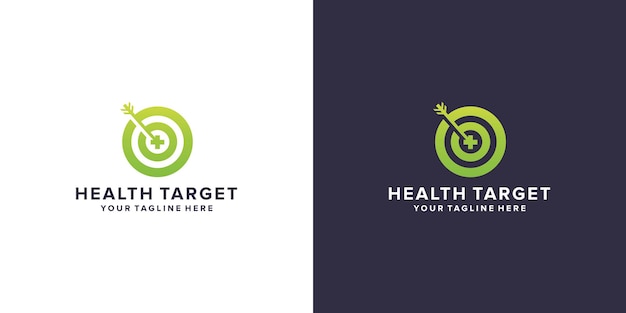 Minimalist health target logo template