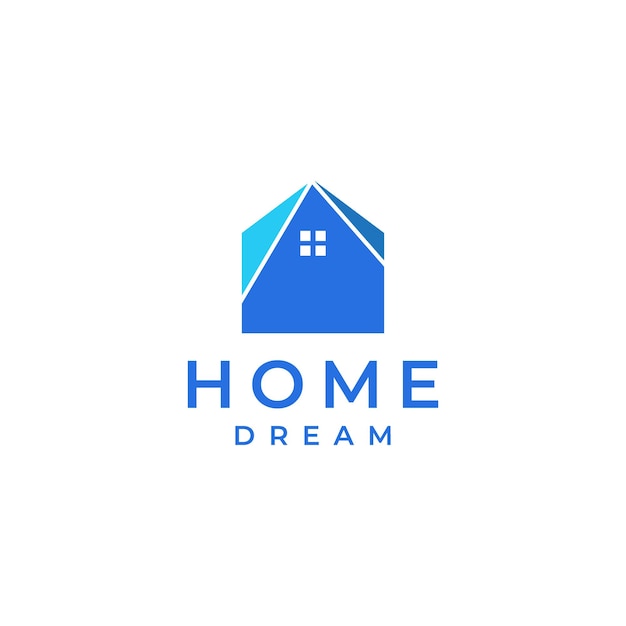 Minimalist home dream colorful roof exterior modern logo design vector icon illustration